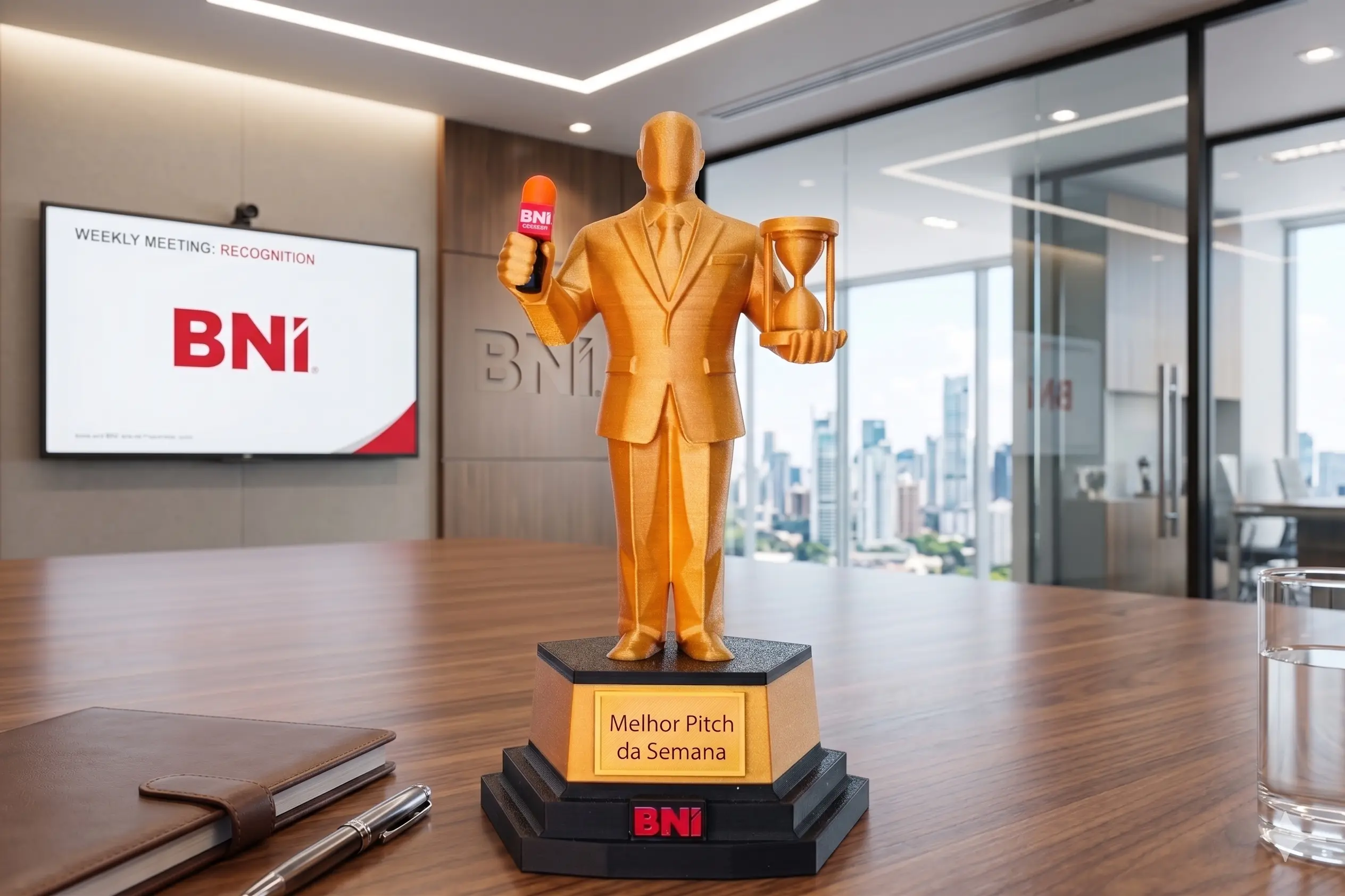 Estatueta Personalizada — Melhor Pitch BNI