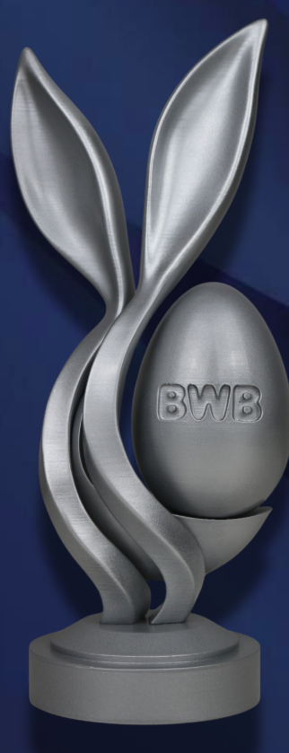 Escultura personalizada BWB Páscoa orelha coelho impressão 3D