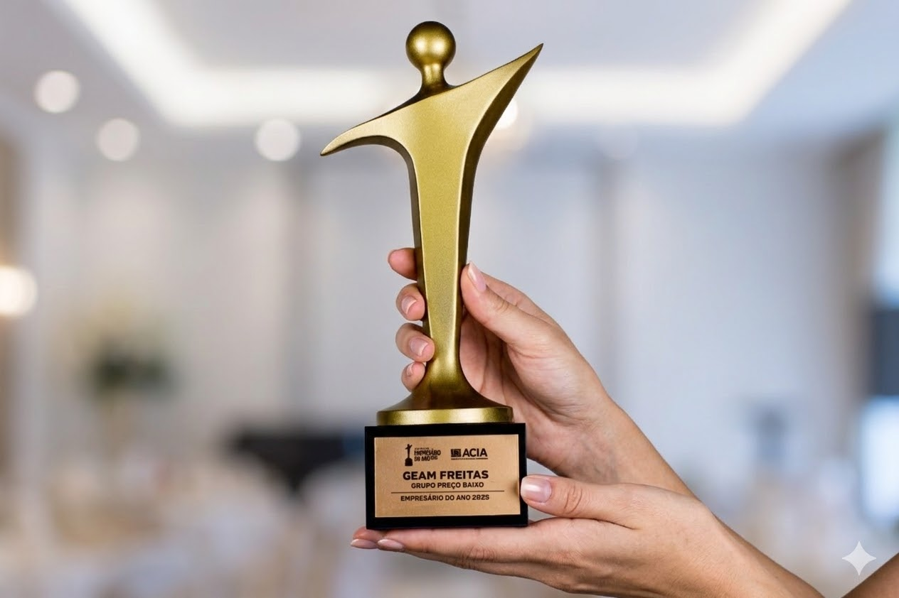 Estatueta personalizada em impressão 3D com acabamento premium — exemplo de troféu exclusivo